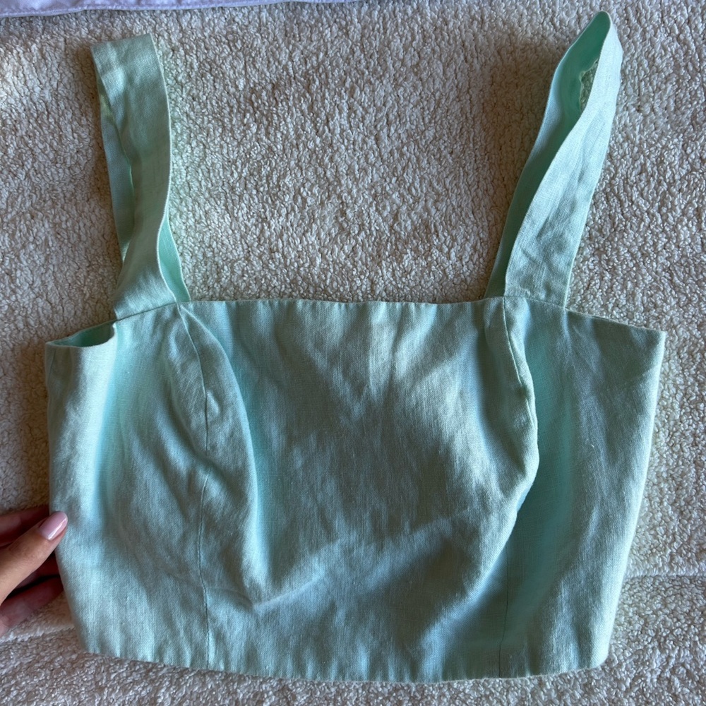 Farm Rio Teal Crop Top